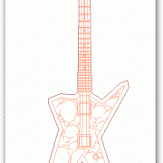 בלוקים אוטוקאד - גיטרה חשמלית