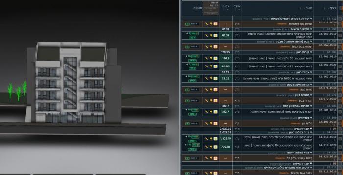 AiN Engine – כתב כמויות ממודל BIM