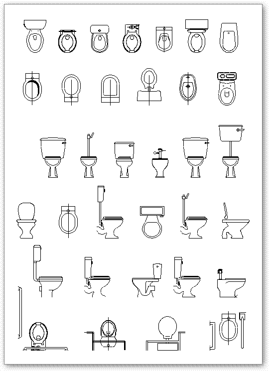 בלוקים אוטוקאד - אסלה, שירותים