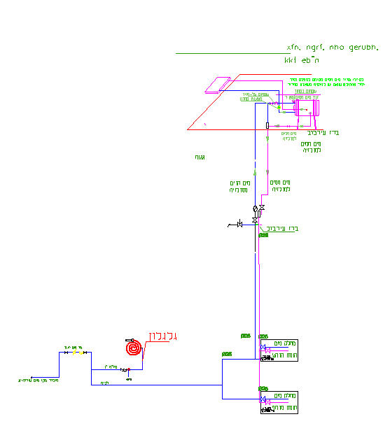 סכמת מים לבית פרטי 