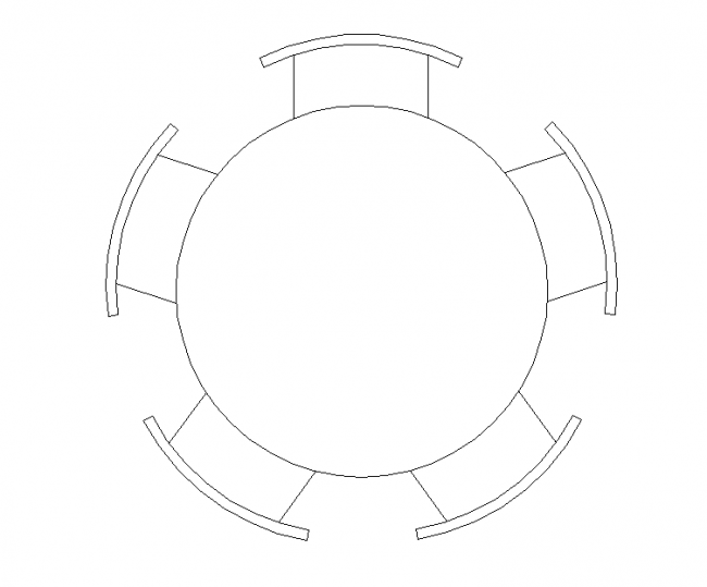 שולחן עגול+5 כיסאות