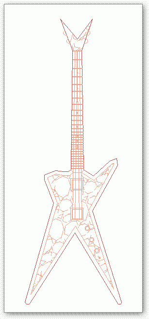 בלוקים אוטוקאד - גיטרה חשמלית