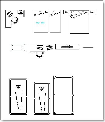 בלוקים לריהוט משרד ושולחן ביליארד