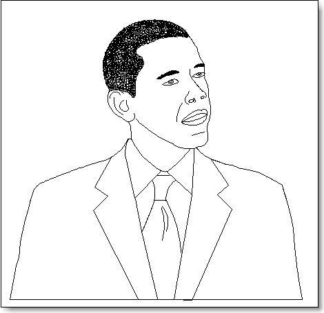 שרטוט של ברק אובמה