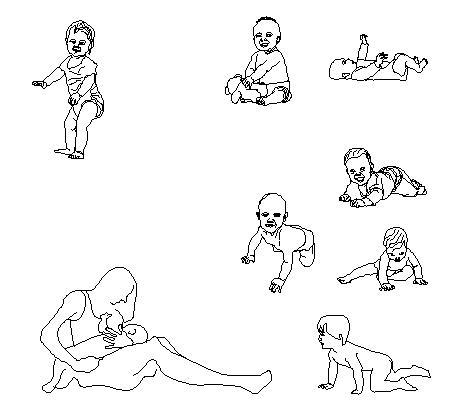 בלוקים של תינוקות לשרטוט חזיתות