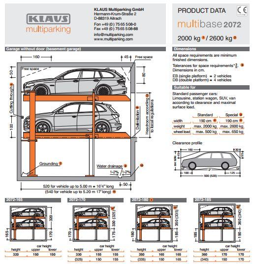 קטלוג מתקן חניה ללא תלות מדגם 2072