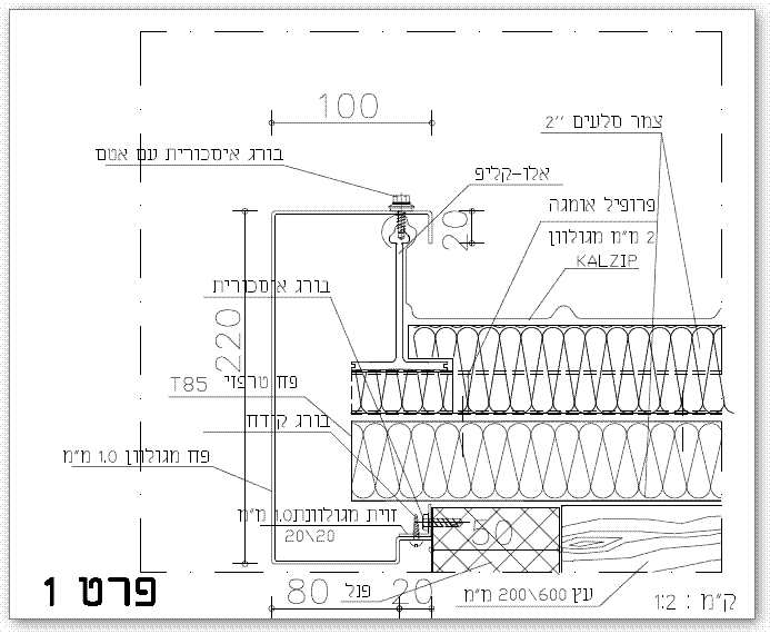 סגירת קצה גג קל בפח