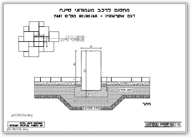 מחסום לרכב מעמודוני סיינה