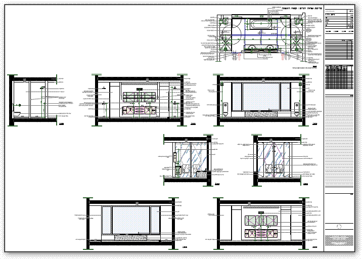 תוכנית ופריסות חדר רחצה מהודר ביחידת הורים