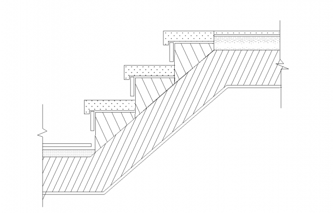 שרטוט מדרגות בחתך