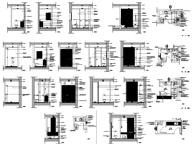 פריסות קירות חדרי רחצה וחדר שירותים