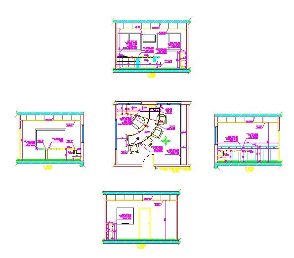 תכניות ריהוט חדר מנכל