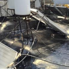 זיפות גגות בביטומן חם