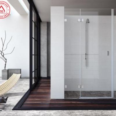 מקלחון חזית דופן + 2 דלתות, 8 מ"מ