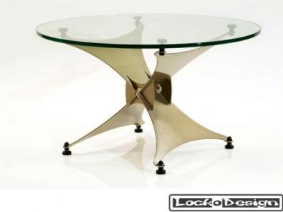 שולחן זכוכית מתכת, שולחן קפה