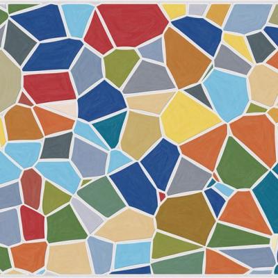 שטיח PVC מדגם אבני פסיפס גוון צבעוני