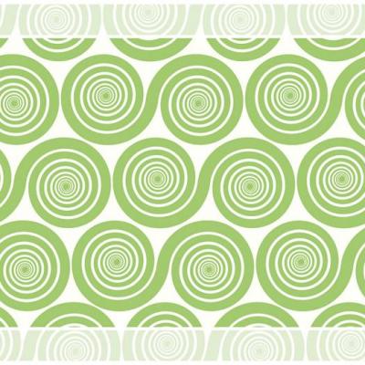 שטיח PVC מדגם שמיניות ספירל ירוק
