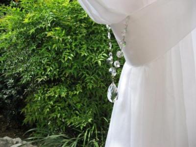 וילונות חוץ בשילוב קריסטל סברובסקי