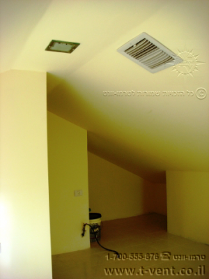 תריס בתקרת גבס, מתחת מפוח גג ליניקה מהבית