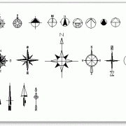 חץ הצפון - בלוקים לשרטוט ותוכניות