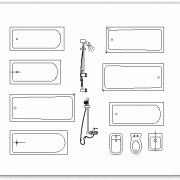 בלוקים אוטוקאד - אמבטיות ואסלות