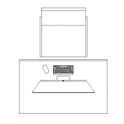 שולחן מחשב ומחשב