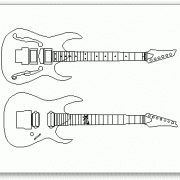 בלוק אוטוקאד - גיטרה חשמלית