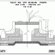 חתך בין כביש לאי תנועה גנני