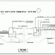 פרט מדרכה עם גינה בצד הכביש