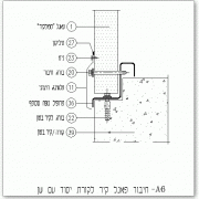 חיבור פנל קיר אל שן בקורת היסוד בבורג נסתר