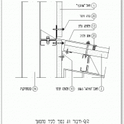 פרט חיבור גג קל לקיר פנל מבודד
