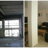 סלון הדירה לפני ואחרי