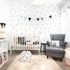 עיצוב חדר תינוקת שחור לבן