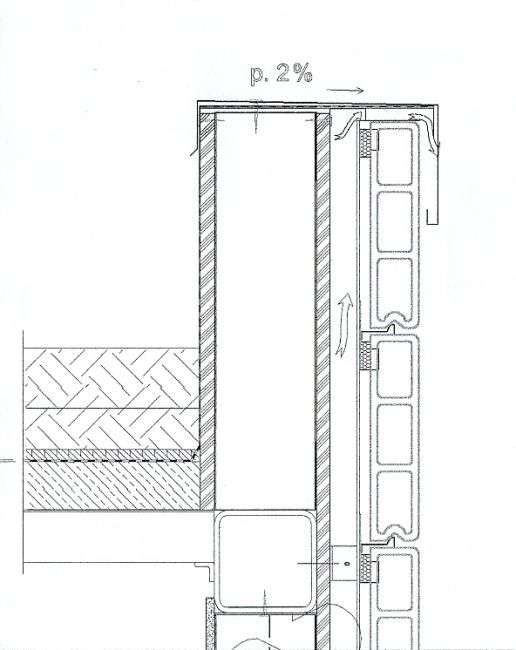 חתך של קיר חיצוני