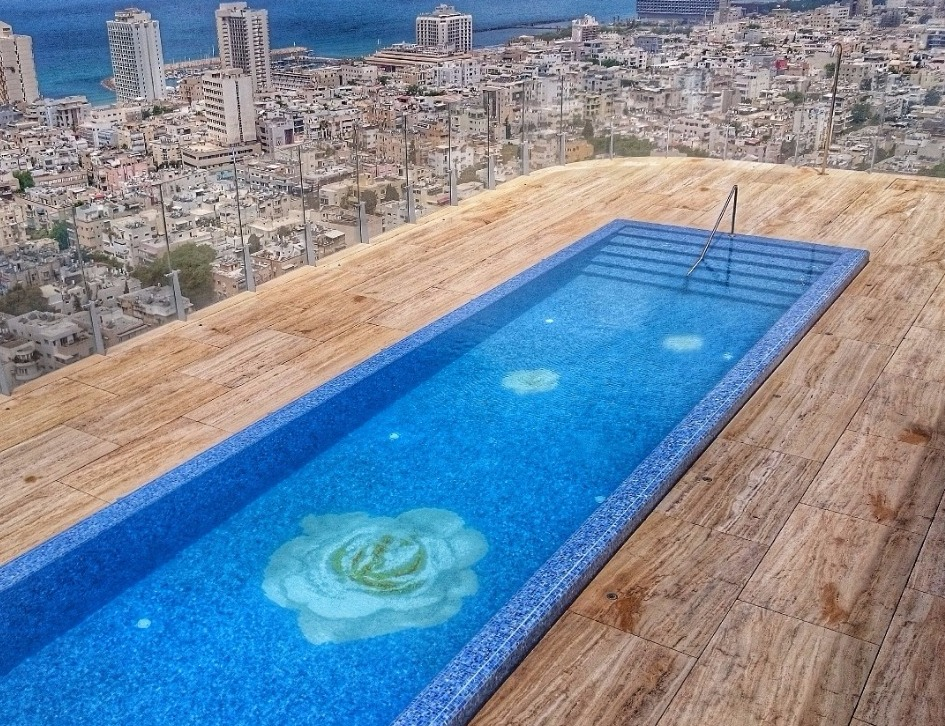 בריכת שחיה בפנטהאוז - תל אביב