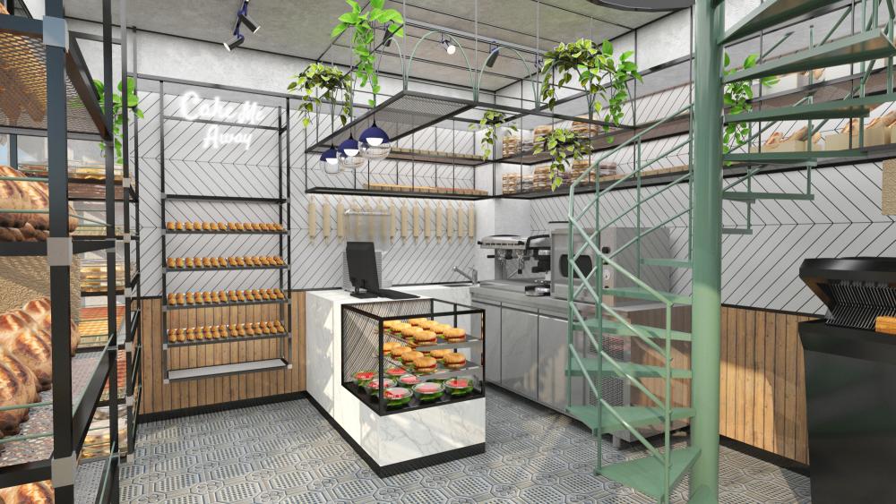 מדפי ברזל דלפק קופה שיש