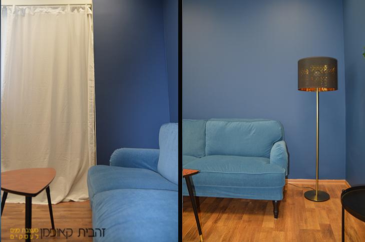 חלל פרזנטציה ללקוחות עם וילון האפלה