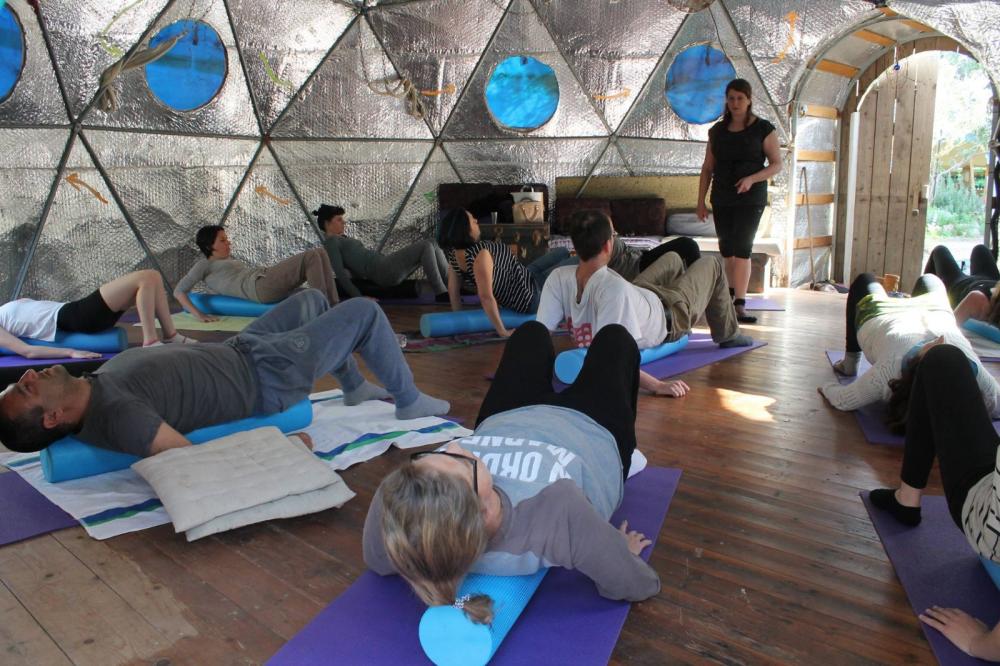 הדום הגדול בגן הסולארי- מבט פנים- חיפוי פולינום