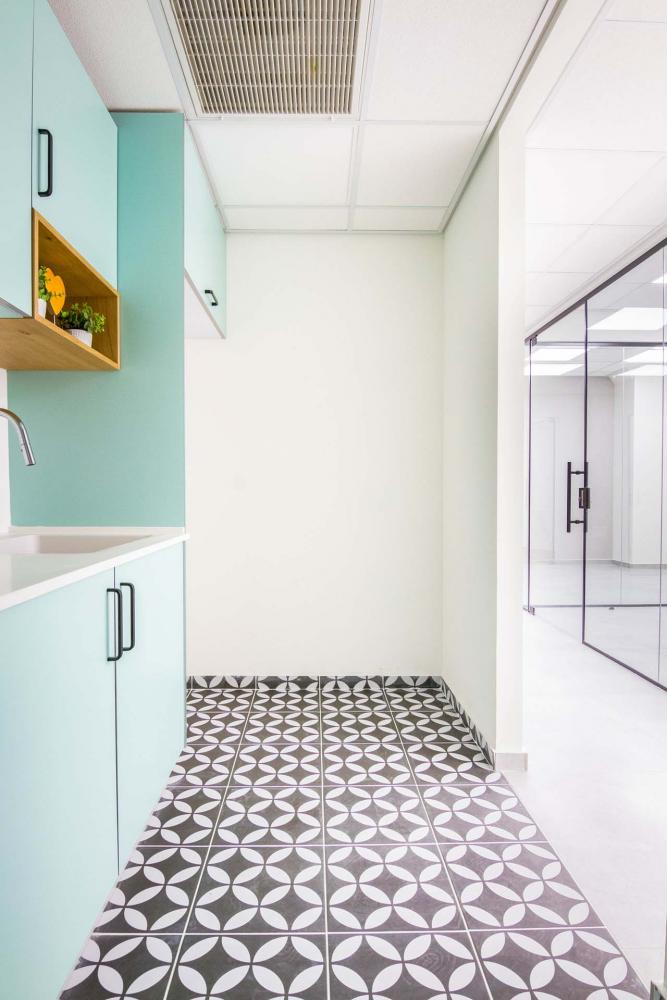 צילום המטבח בצבע המנטה