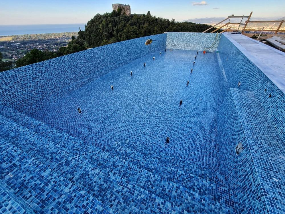 מבט מקרוב על הבריכה