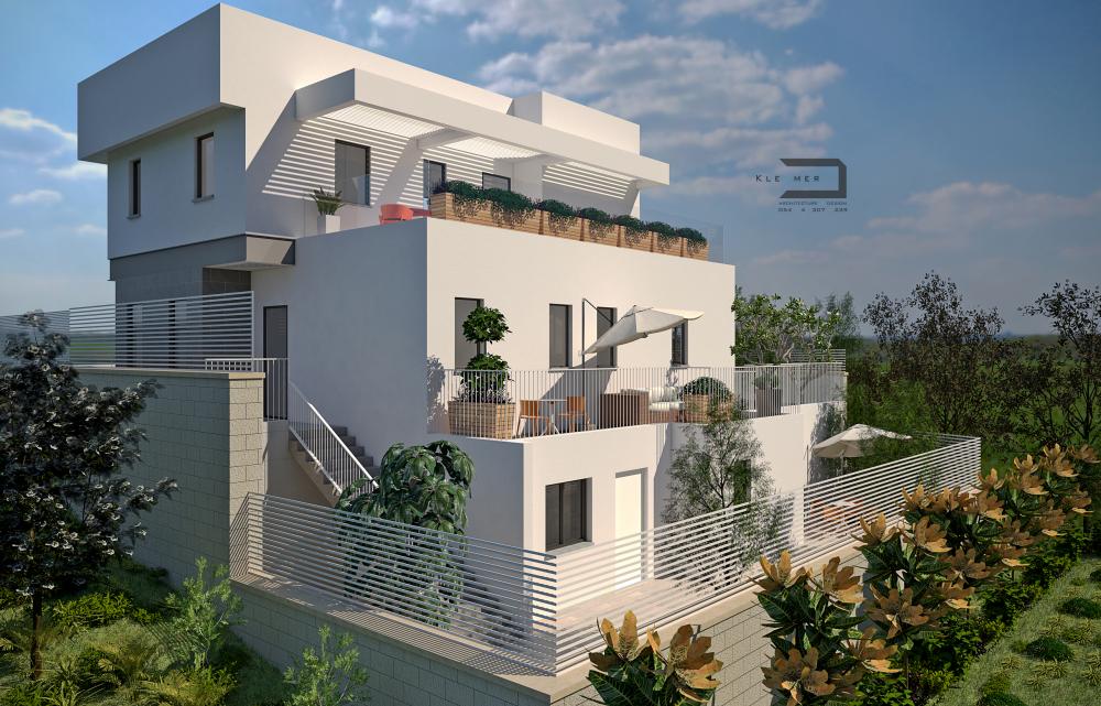 בית פרטי תלת קומתי חזית צידית