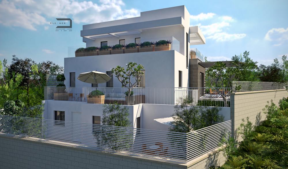 בית פרטי תלת קומתי חזית צידית