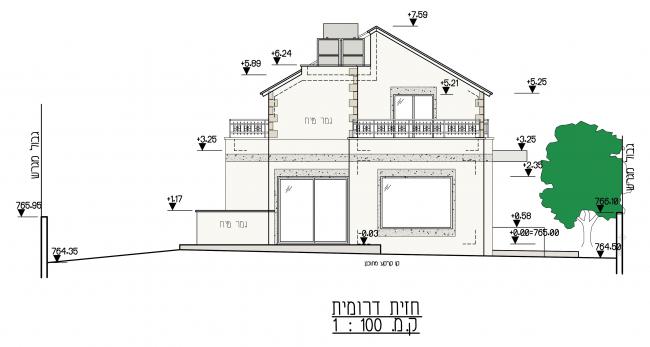 חיזת דרומית - מבט על מרפסת גג