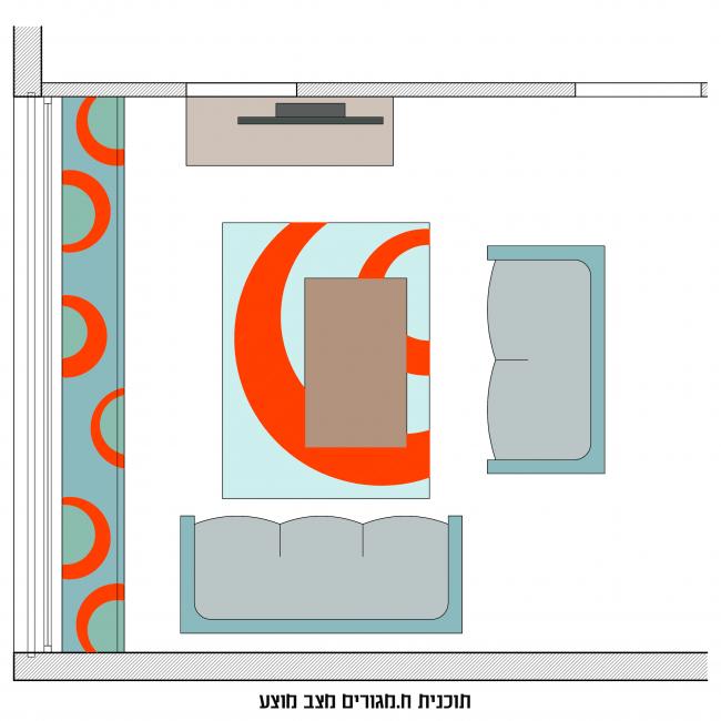 תוכנית חדר מגורים מוצע