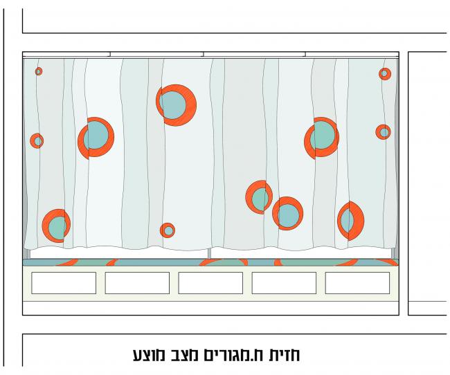 חזית מוצעת לחדר מגורים