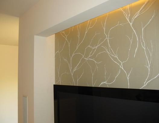 פרט לטפט ותאורה סמויה מעל הפלזמה