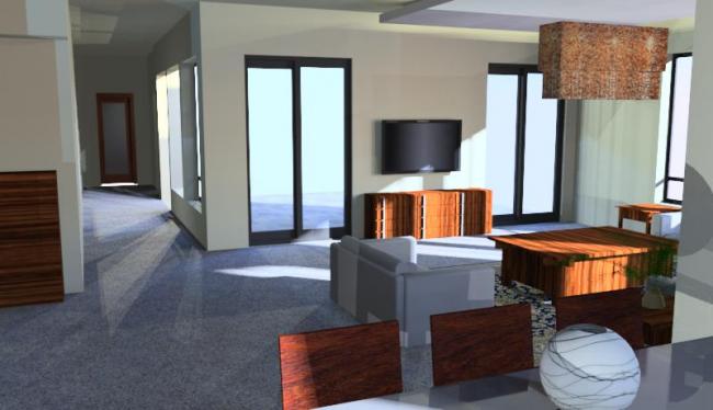 מבט מפינת האוכל