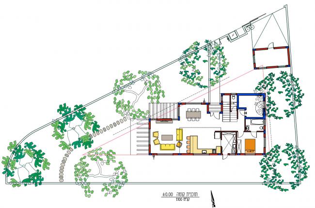 בית משפחת שחר - תוכנית קרקע