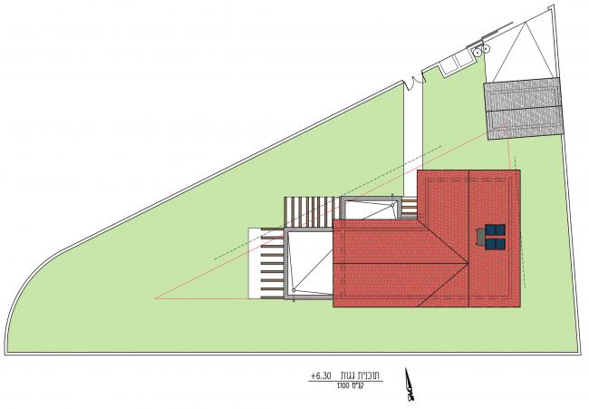 בית בסגנון כפרי - תוכנית גגות