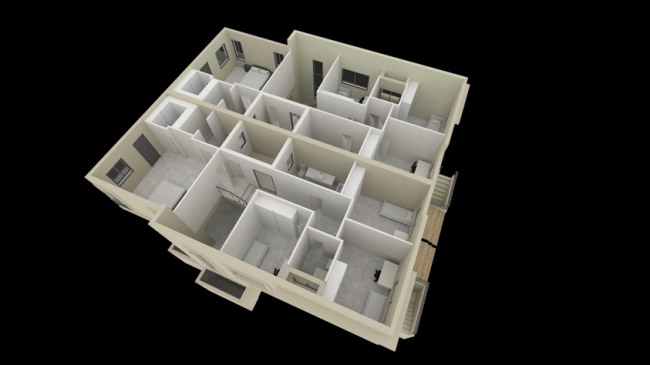 קומה א' תכנון פנים.